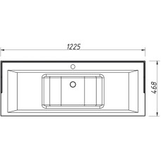 Раковина 122,5х46,8 см Caprigo Ponza-A 70-F120