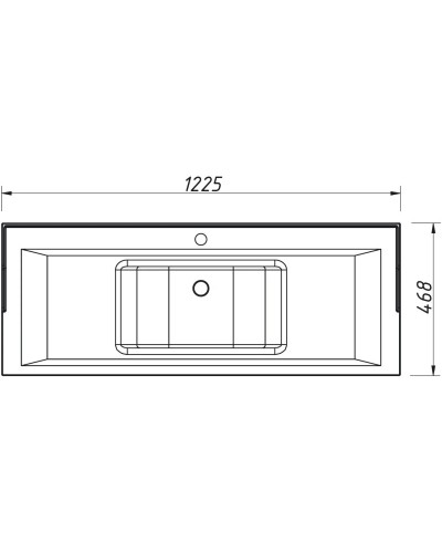 Раковина 122,5х46,8 см Caprigo Ponza-A 70-F120