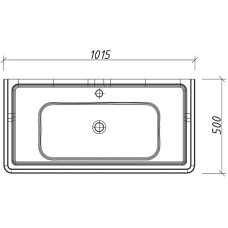 Раковина 101,5х50 см Caprigo Genova CH-1000