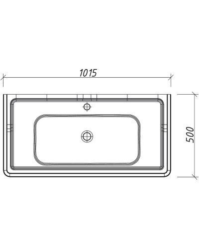 Раковина 101,5х50 см Caprigo Genova CH-1000