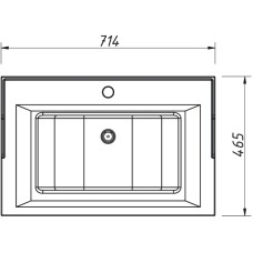 Раковина 71,4х46,5 см Caprigo Jardin Y-070B