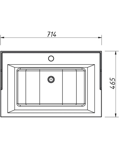 Раковина 71,4х46,5 см Caprigo Jardin Y-070B