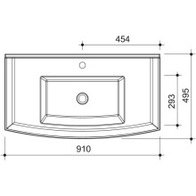 Раковина 91х49,5 см Caprigo Jardin Y-090C
