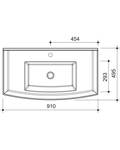 Раковина 91х49,5 см Caprigo Jardin Y-090C