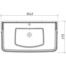 Раковина 104х57,5 см Caprigo Jardin S-1000