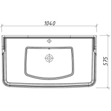 Раковина 104х57,5 см Caprigo Jardin S-1000