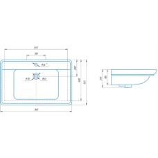 Раковина 76х54,5 см Caprigo Дуглас 750