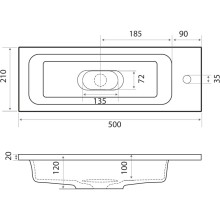 Раковина 50х21 см Grossman Модуль 4627173210607