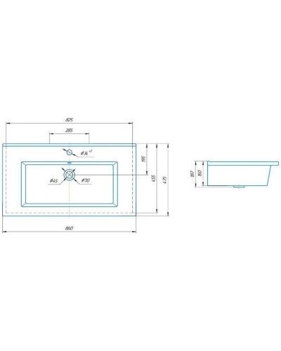 Раковина 86х47,5 см Grossman Оскар Y18298