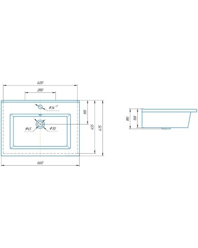 Раковина 66х47,5 см Grossman Оскар Y18296