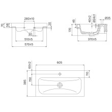 Раковина 60,5х38,5 см IDDIS 3506000i28