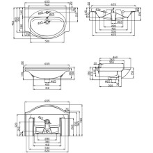 Раковина 65,5х46 см Bellezza Mia 4607104872197