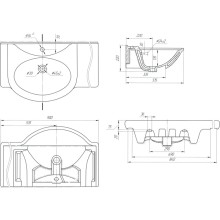 Раковина 90х51,5 см Bellezza Дрея 4660018640276