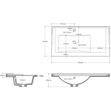 Раковина 90,5х46,3 см Onika 609001