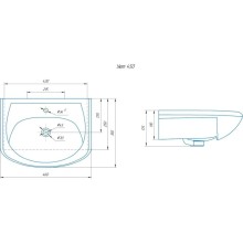 Раковина 46х35 см Onika Уют 4620008192741