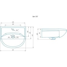 Раковина 55,5х44,5 см Onika Уют 4620008192765