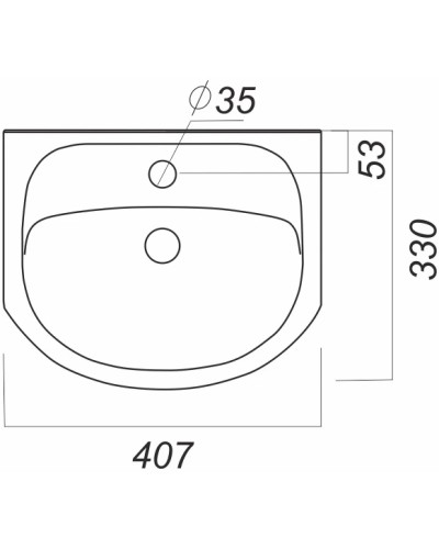 Раковина 40,7х33 см Onika Манго MNG40SAWB01
