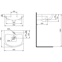 Раковина 50х43 см Onika Балтика 1WH501701