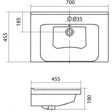 Раковина 70х45,5 см Onika Миранда 1WH302250