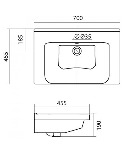 Раковина 70х45,5 см Onika Миранда 1WH302250