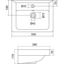 Раковина 50,6х38 см Onika Тигода 1WH302128