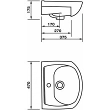 Раковина 47х37,5 см Onika Дора 604701