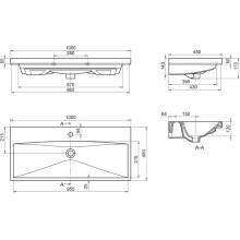 Раковина 100х45 см BelBagno Marino BB-0324-100-LVB