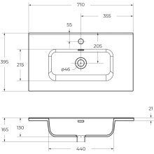 Раковина 71х39,5 см BelBagno BB700/390ETL