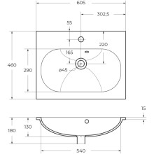 Раковина 60,5х46 см BelBagno Etna BB1923-600