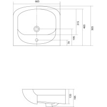 Раковина 66,5х50,5 см Акватон Акваполо 1WH110162