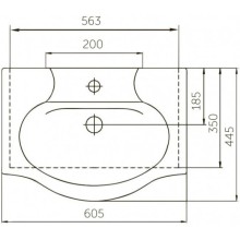 Раковина 60,5х44,5 см Corozo Элегия SD-00000005