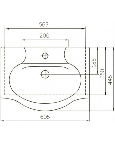 Раковина 60,5х44,5 см Corozo Элегия SD-00000005