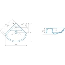 Раковина 49,5х49,5 см Corozo Элегия SD-00000460