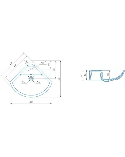 Раковина 49,5х49,5 см Corozo Элегия SD-00000460