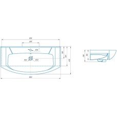 Раковина 106,5х49 см Corozo Элеганс SD-00000468