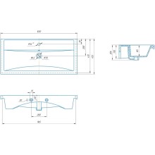 Раковина 101,2х45,5 см Corozo Фостер SD-00000932