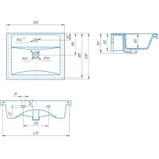 Раковина 50х40 см Corozo Фостер SD-00000991