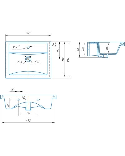 Раковина 50х40 см Corozo Фостер SD-00000991
