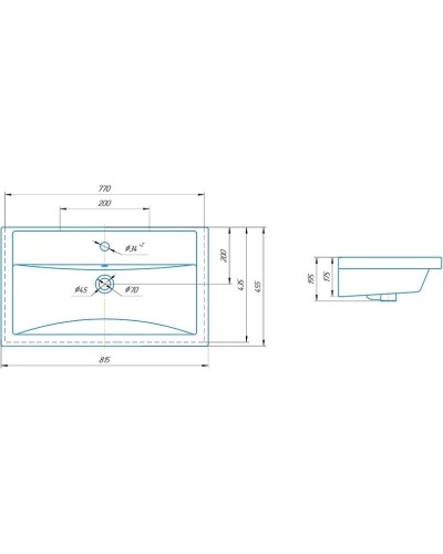Раковина 81,5х45,5 см Corozo Фостер SD-00000642