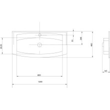 Раковина 120х46 см Акватон Милан 1A704531ML010