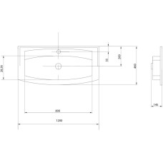 Раковина 120х46 см Акватон Милан 1A704531ML010