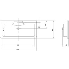 Раковина 110х44 см Акватон Сиена 1A704231SN010