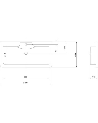 Раковина 110х44 см Акватон Сиена 1A704231SN010