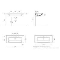 Раковина 120х50 см GSI Norm 8626111