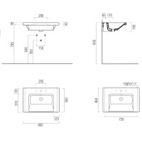 Раковина 80х50 см GSI Norm 8634111