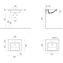 Раковина 60х50 см GSI Norm 8635111