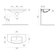 Раковина 100х52 см GSI Norm 8643111