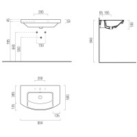 Раковина 80х50 см GSI Norm 8644111