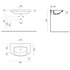 Раковина 80х50 см GSI Norm 8644111