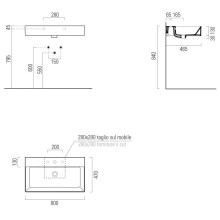 Раковина 80х47 см GSI Kube X 9422111